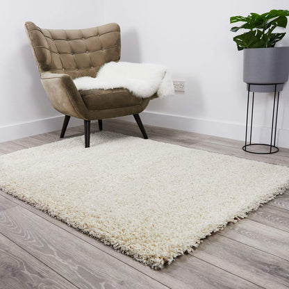 Rugs  -  Twilight White Shaggy Rug - Multiple Sizes  - 