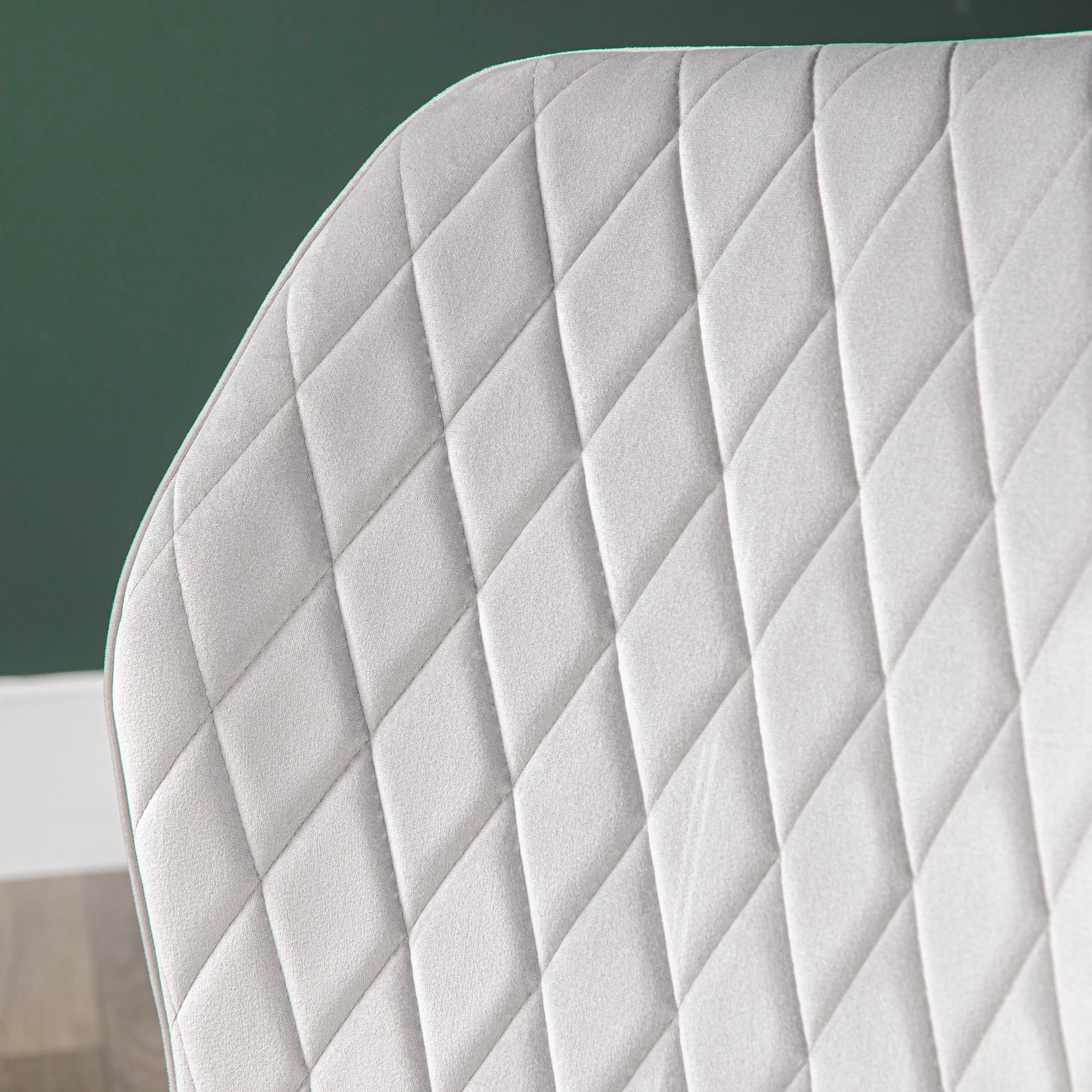 Furniture  -  Vancouver Silver Velvet Dining Chair  -  50155282