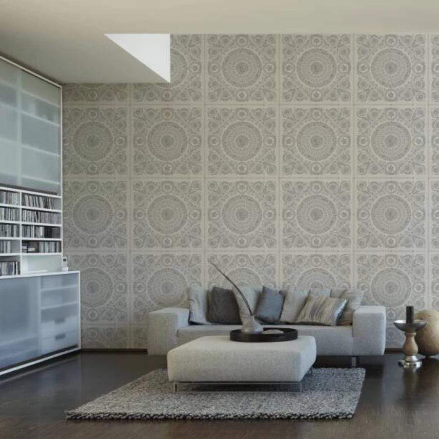 Wallpaper  -  Versace Heritage Grey/Silver Wallpaper - 37055-5  -  50149826