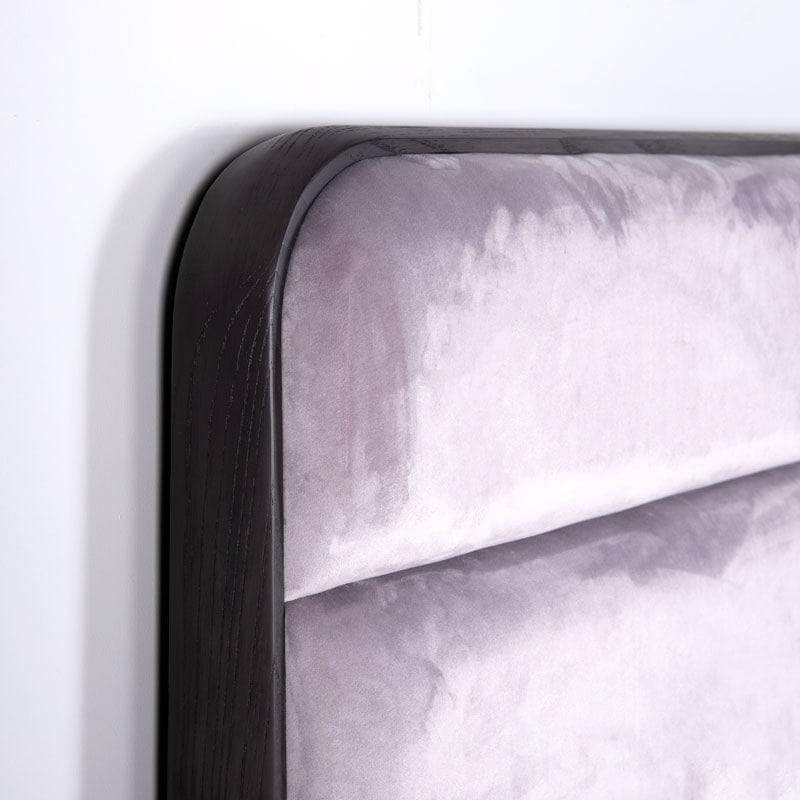 Furniture  -  Valdez King Size Wooden Bedframe - Lilac  -  60003601