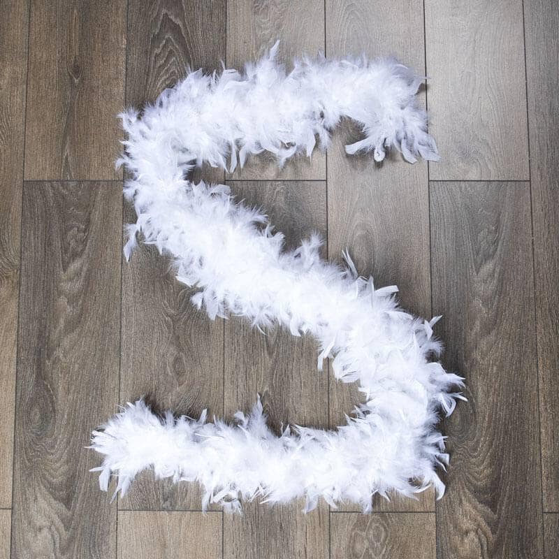 White Feather Boa Christmas Tree Decoration 180cm Taskers Online Store, Liverpool & Manchester