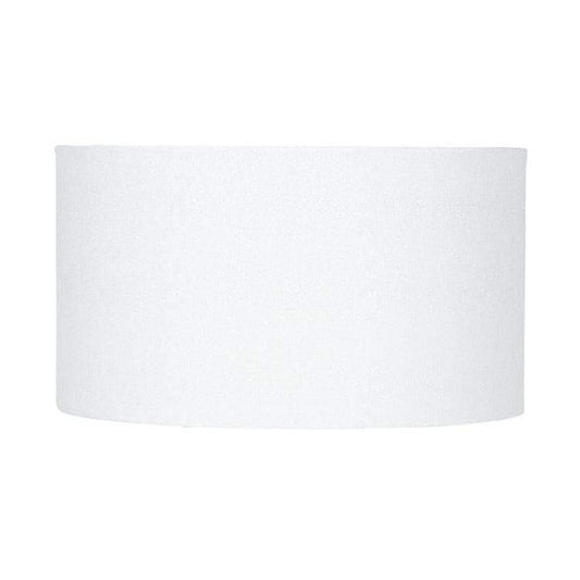 Lights  -  White Glitter Cylinder Poly Cotton Shade - 30Cm  -  50150506