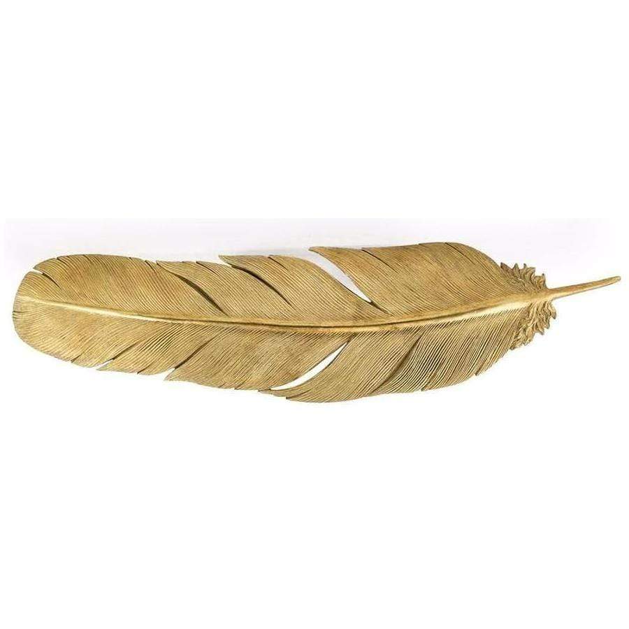 Homeware  -  Large Gold Feather Wall Decor  -  50142383