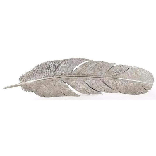 Homeware  -  Large Silver Feather Wall Decor  -  50142384