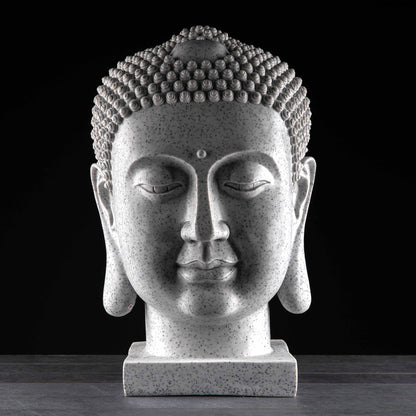 Gardening  -  XL Granite Buddha Head Bust 70cm  -  60002510