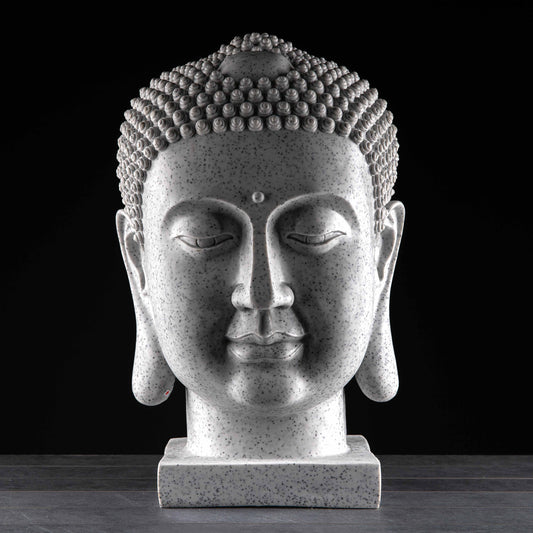 Gardening  -  XL Granite Buddha Head Bust 70cm  -  60002510