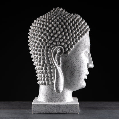 Gardening  -  XL Granite Buddha Head Bust 70cm  -  60002510