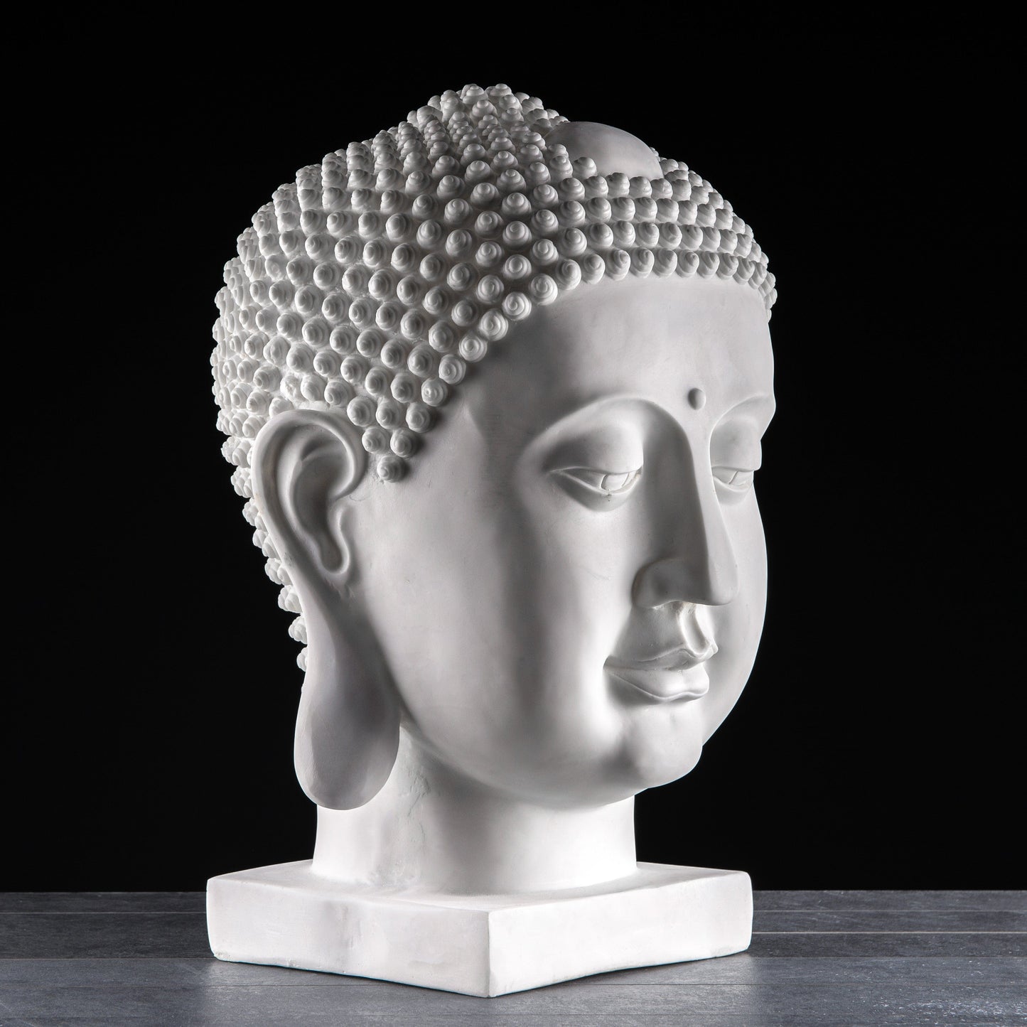 Gardening  -  XL White Buddha Head Bust 70cm  -  60002508