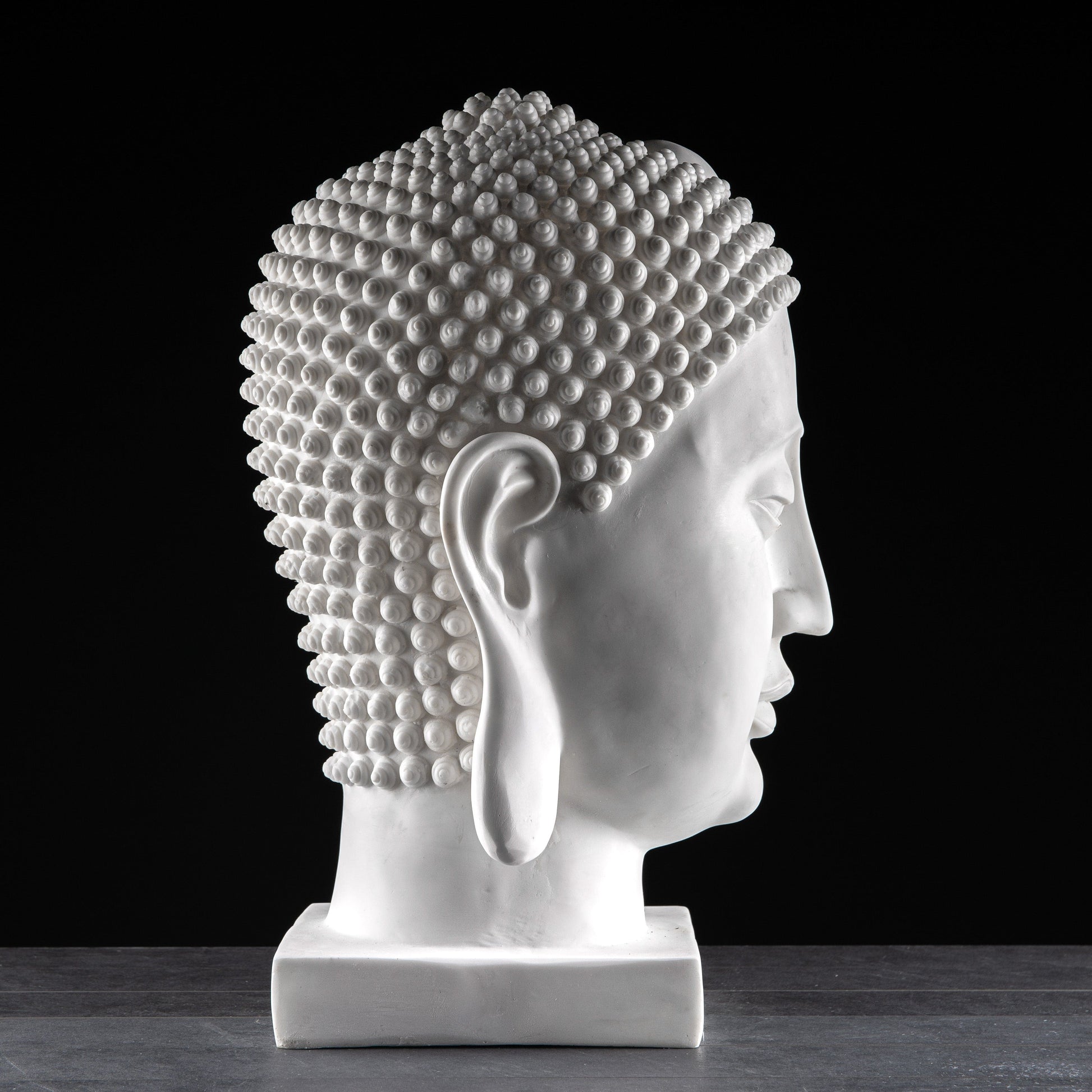 Gardening  -  XL White Buddha Head Bust 70cm  -  60002508