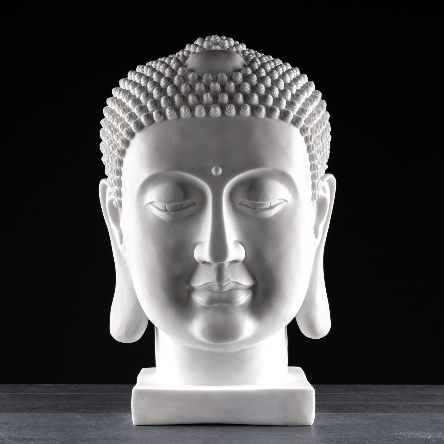 Gardening  -  XL White Buddha Head Bust 70cm  -  60002508