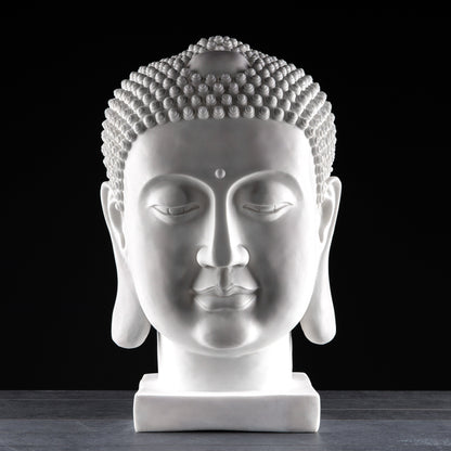 Gardening  -  XL White Buddha Head Bust 70cm  -  60002508